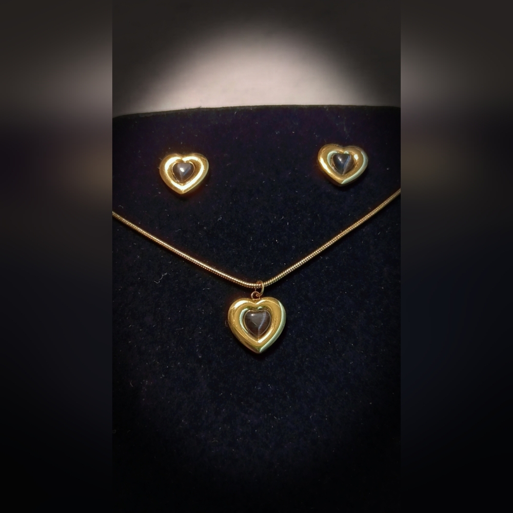 Stainless steel black w/gold set